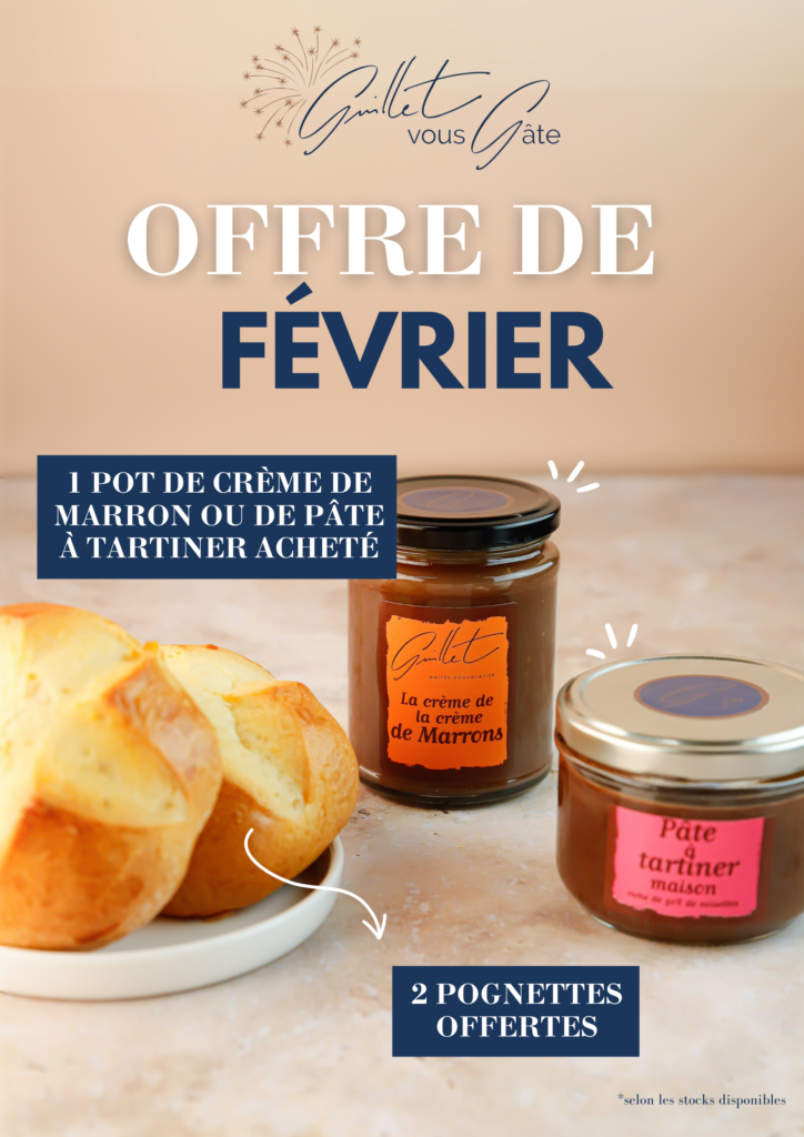 Affiche promotionnelle de l'offre de février de la Maison Guillet